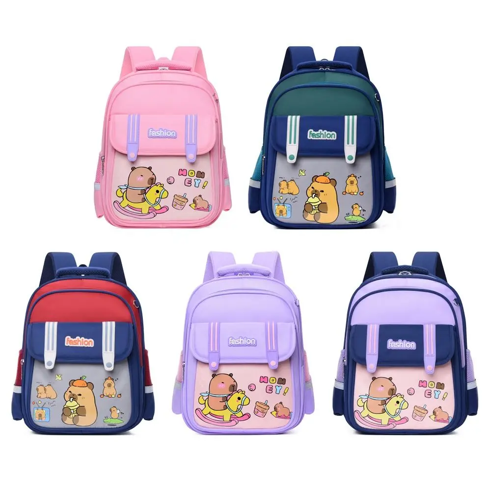 

Fashion Cartoon Capybara Backpack Waterproof Light-weight Capybara Schoolbag Large Capacity Alleviate Burden Backpack School