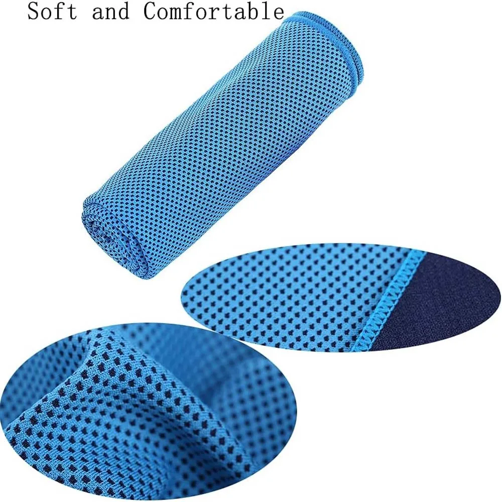 Quick-drying Sports Cooling Towel Set Polyester Sweat Absorbent Towel Suitable for Yoga, Golf, Swimming, Fitness, Camping