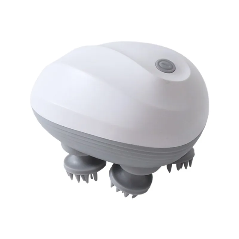 Cat Head Massager Automatic-Waterproof Silent Electric Plastic Pet Scratcher Toy for Cats (White/Green) Household