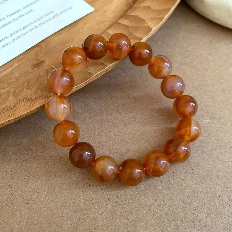 Amber Color Irregular Acrylic Beads Chokers Necklaces Set
