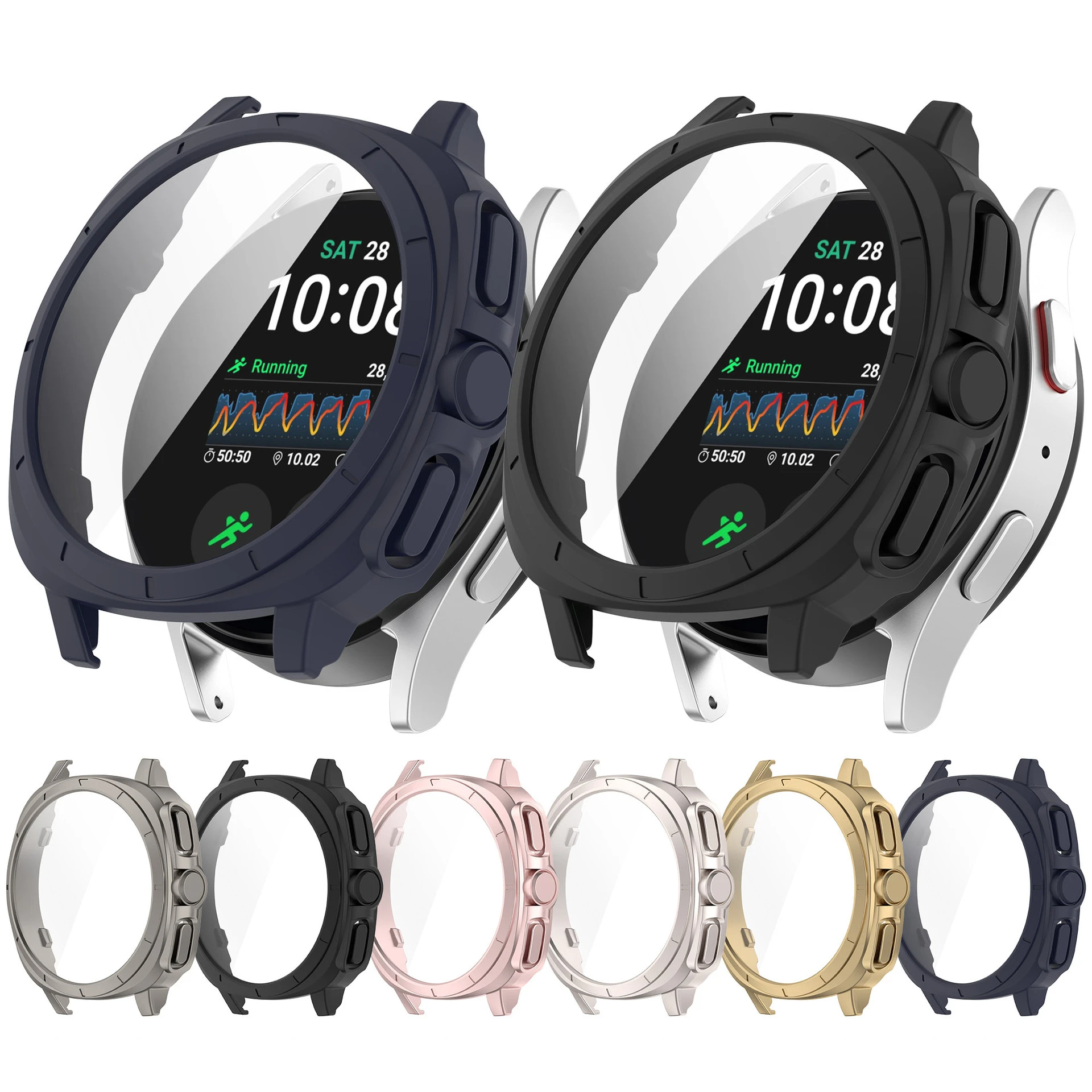 

Case for Samsung Galaxy Watch 7 40mm 44mm Screen Protector All-Around Protective Cover for Watch 7 40mm 44mm Accessories