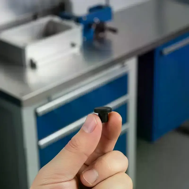 Rubber Sealing Hole Plugs 10Pcs 3-12mm Solid Caps High Temperature Resistant for Workshop Electrical Use