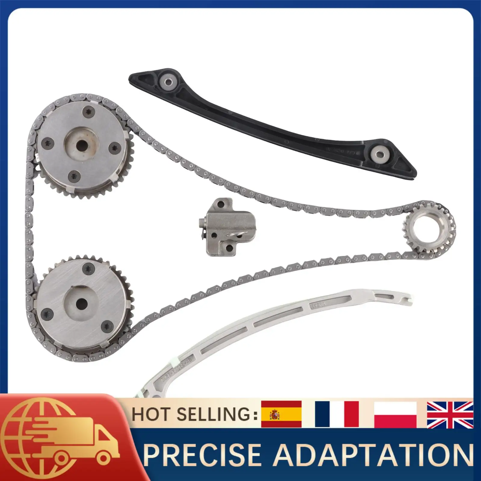 

Комплект цепи ГРМ с 2 шестернями VVT для Land Rover Range Rover Evoque L538 Freelander MK2 Discovery Sport L550 2.0L 2011-2018