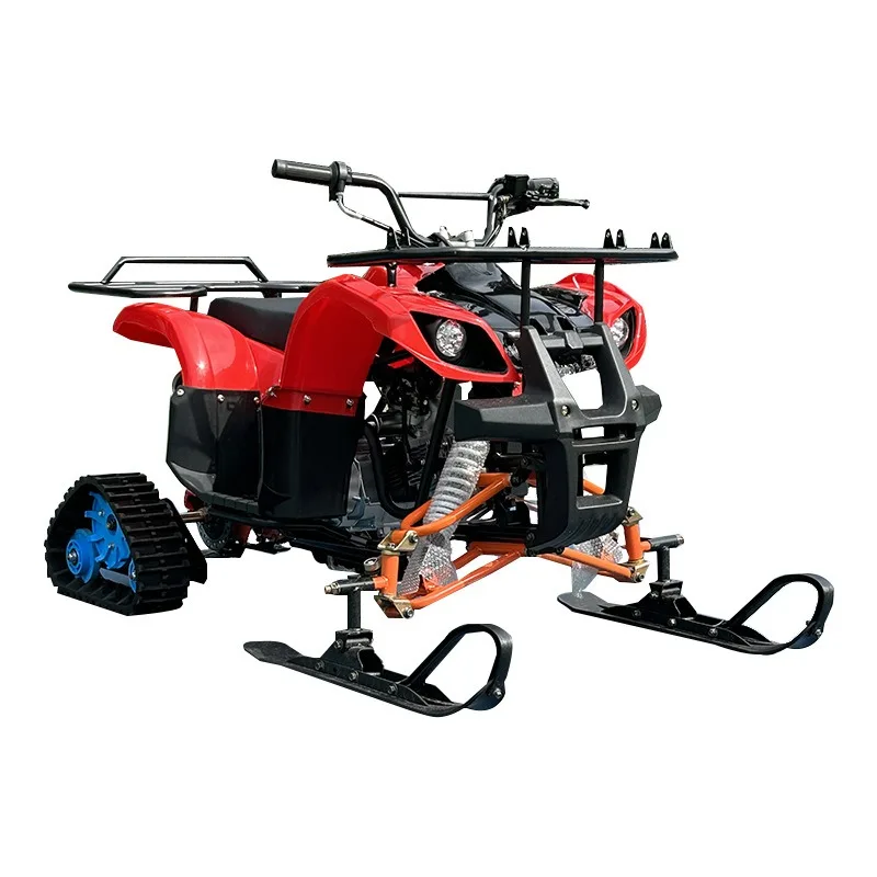 50KM/H Driving Sleigh Car 190*103*103cm 125CC Chain Drive Transmission Electric Starting For Winter Sporting