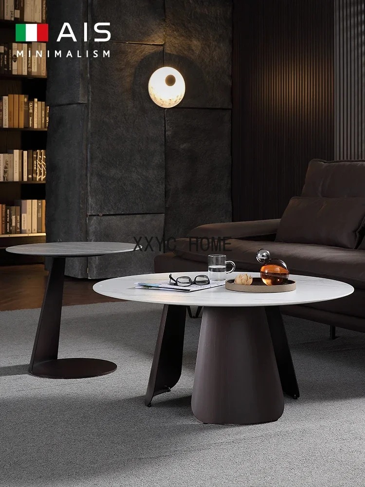 Picture 3: Coffee Table round Tea Table Size round Combination Light Luxury Modern Coffee Table