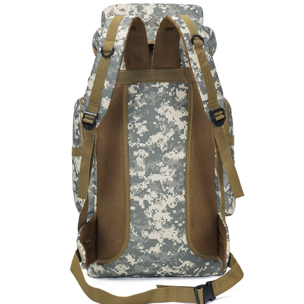 80L Large Capacity Tactical Bag Waterproof Camouflage Mountaineering Climbing Rucksack Oxford Cloth Sports Knapsack for Hiking