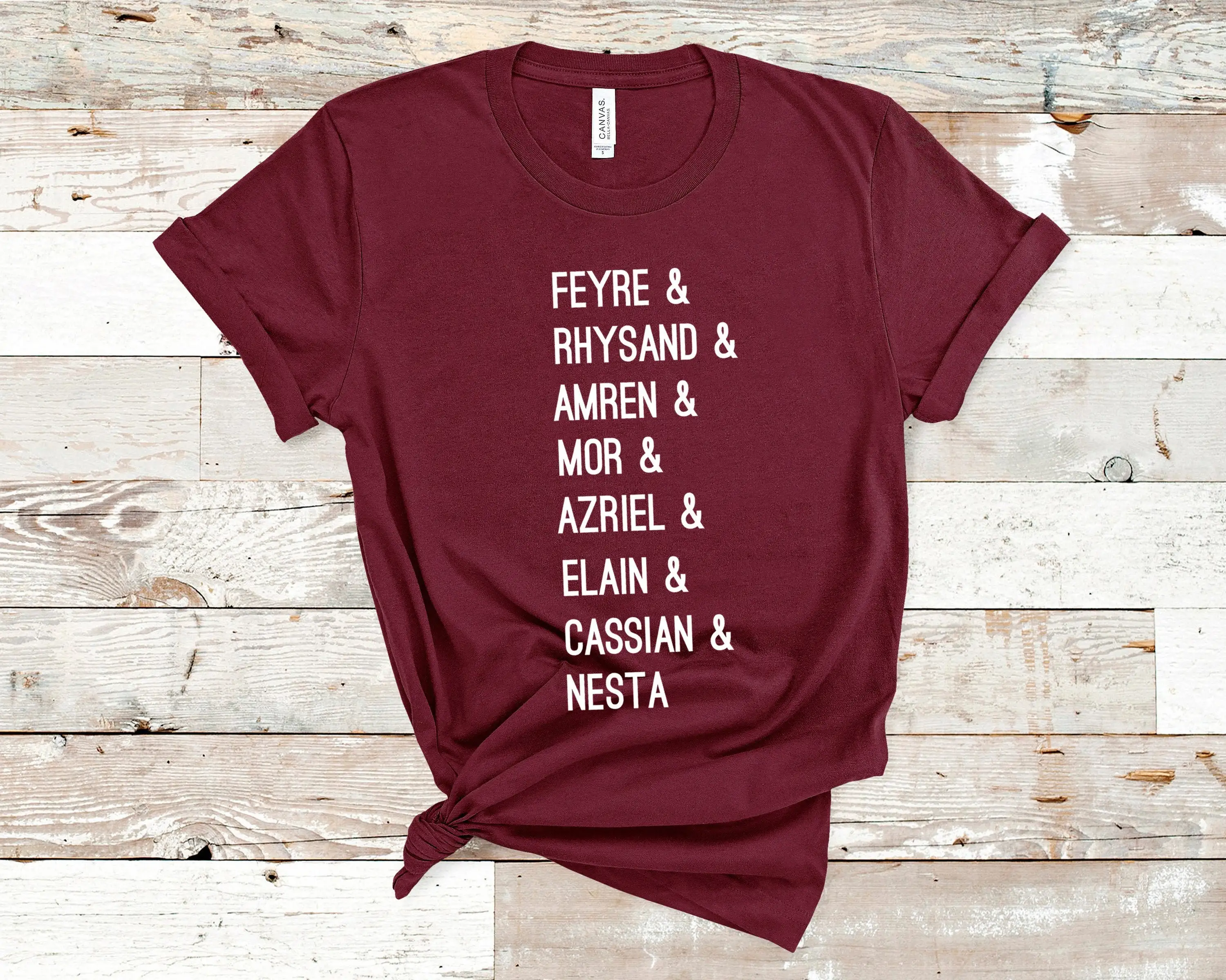 Acotar Squad Names Acosf Officially Licensed Sarah J Maas Bookish T Shirt Feyre Rhysand Court Of Dreams Nesta Cassian