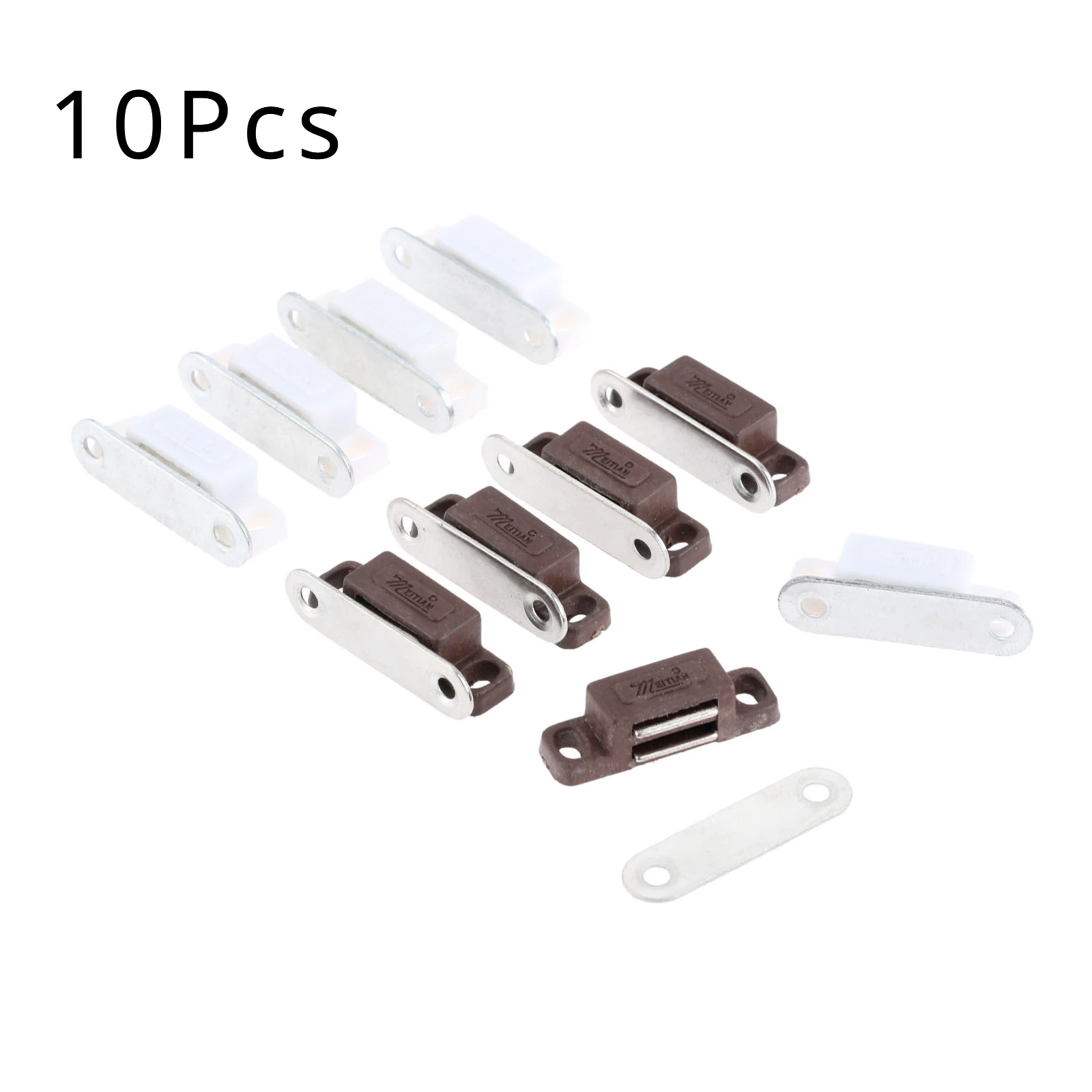 10 sztuk 27x10mm małe magnetyczne zatrzaski do drzwi szafka kuchenna szafka do szafy zatrzask zatrzask śruba biały brązowy sprzęt meblowy