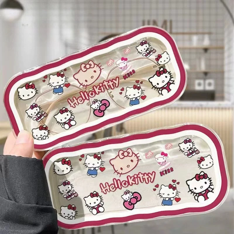 Hello Kitty Glasses Box Portable Student Stain Resistant Cute High Quality Transparent Pressure Resistant Glasses Box Wholesale - view 4