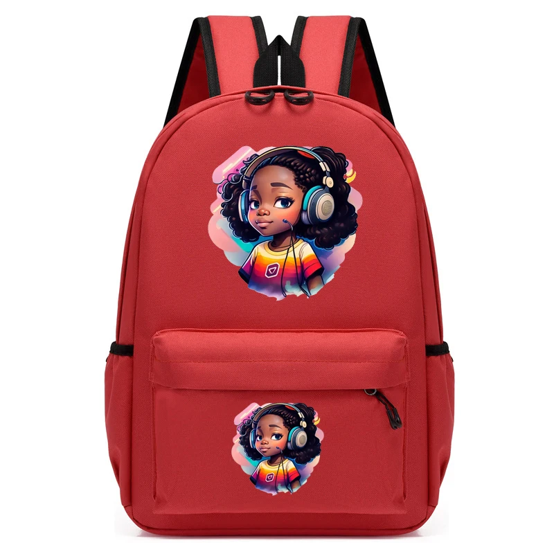 Children Bagpack Pretty Afrika Girl Girl Backpack Kindergarten Schoolbag Kids Cartoon Girl Bookbag Travel Students School Bags