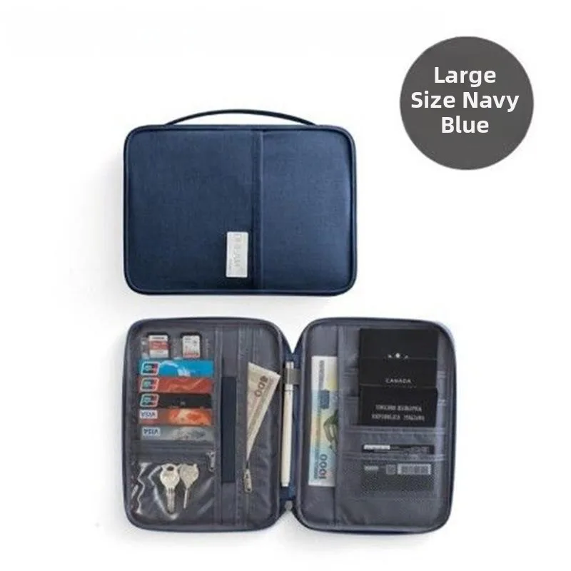 

Waterproof Oxford Fabric Passport Wallet Multi-Functional Document Bag for Travel Abroad Card Storage Organizer Wallet