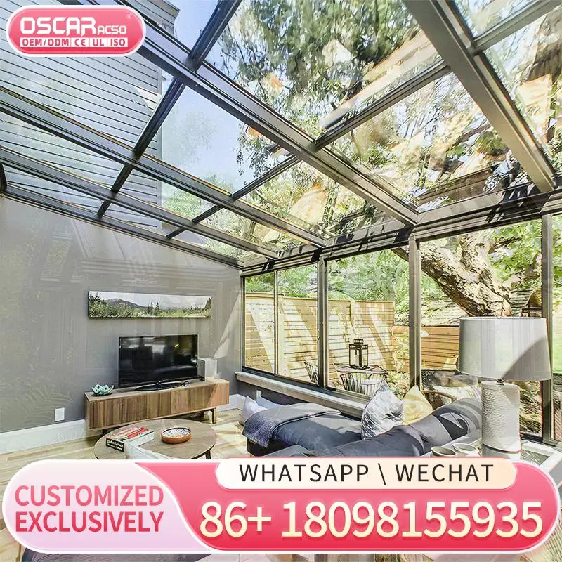 

Thermal Insulation Sound proof Modular Outdoor Spaces for Patio Backyard and Rural Areas sunroom