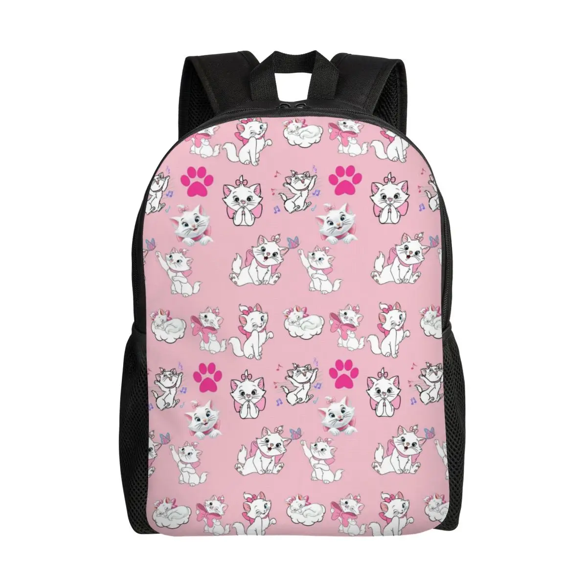 

M-Marie Cat Cartoon Travel Backpack Women Men School Laptop Bookbag College Student Daypack Bags