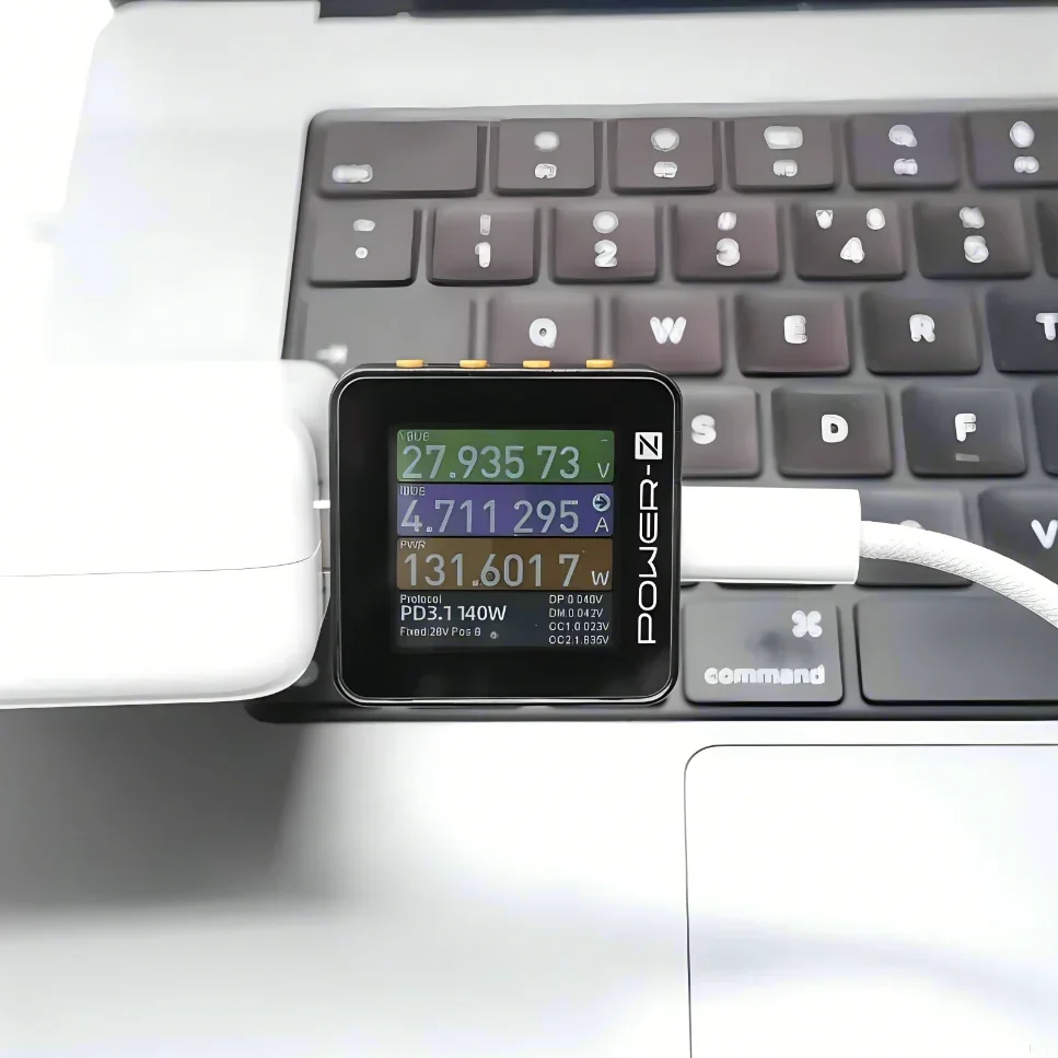 POWER-Z USB PD 테스터 전압 및 전류 리플 더블 C타입 기기, KM001, KM003C, USB 디지털 전압계 테스트
