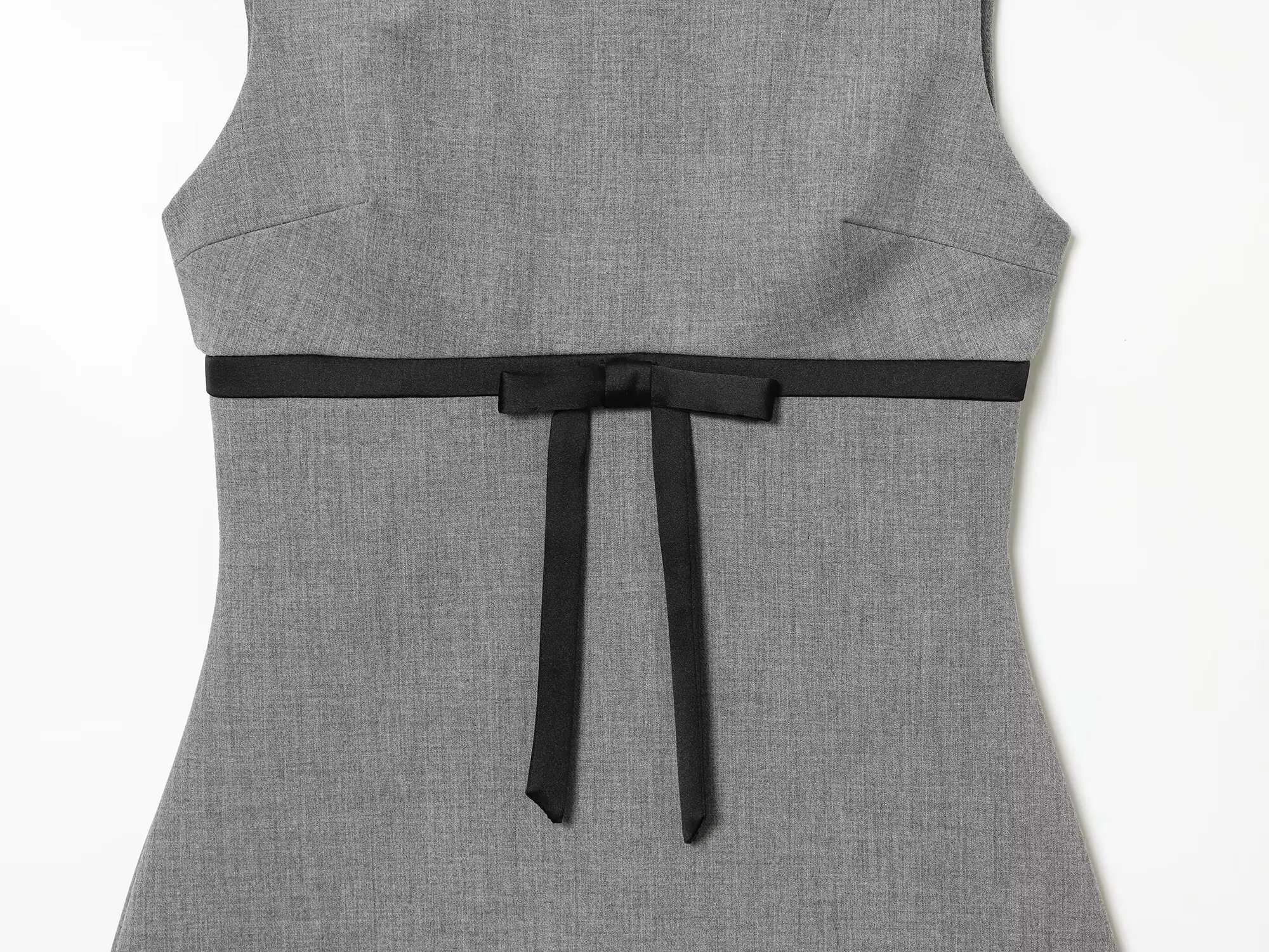 BSAY lady Butterfly knot satin texture mini dress 2025 fall new chic female back zip Round neck sleeveless vest dress mujer