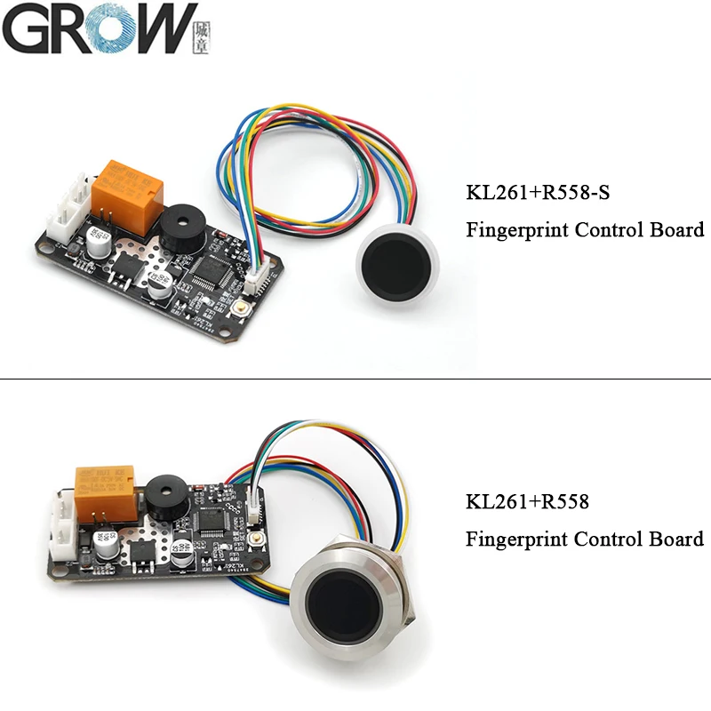 GROW KL261-Placa de Control de acceso de huella dactilar, DC5.5-15V, salida real, bajo consumo de energía, modo de encendido autoblocante