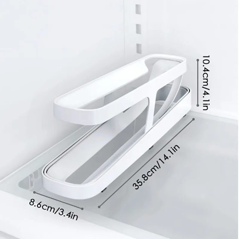 Automatic Scrolling Egg Rack Holder Rolldown Refrigerator Egg Dispenser Kitchen Egg Storage Box Egg Stand For Fridge Egg Tray