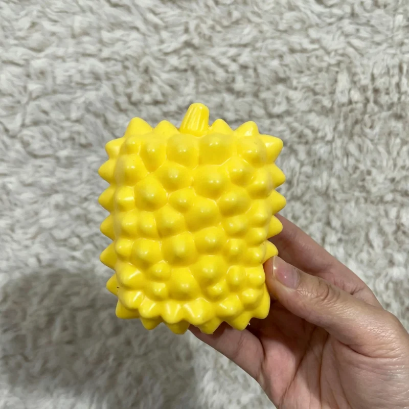 Crunchy Durian Building Block Squeeze Ball, Handmade Fruits Squishy Stress Ball, Popping Sound Fidget Vent gift Soft Squeeze Dec