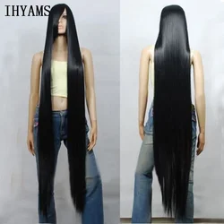 Enma Ai 60cm -200cm Bla Long Straight Synthetic Full Bangs Hair Cosplay Wigs For Party Halloween Costume Wigs   Wig Cap