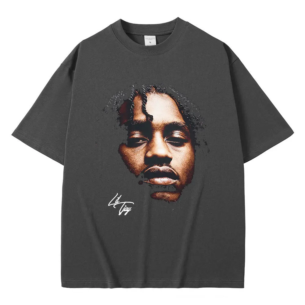 Rapper Lil Tjay Graphic T-shirt Men Women\'s Fashion Hip Hop Vintage T-shirts Casual Cotton Short Sleeve Oversized O-Neck T Shirt