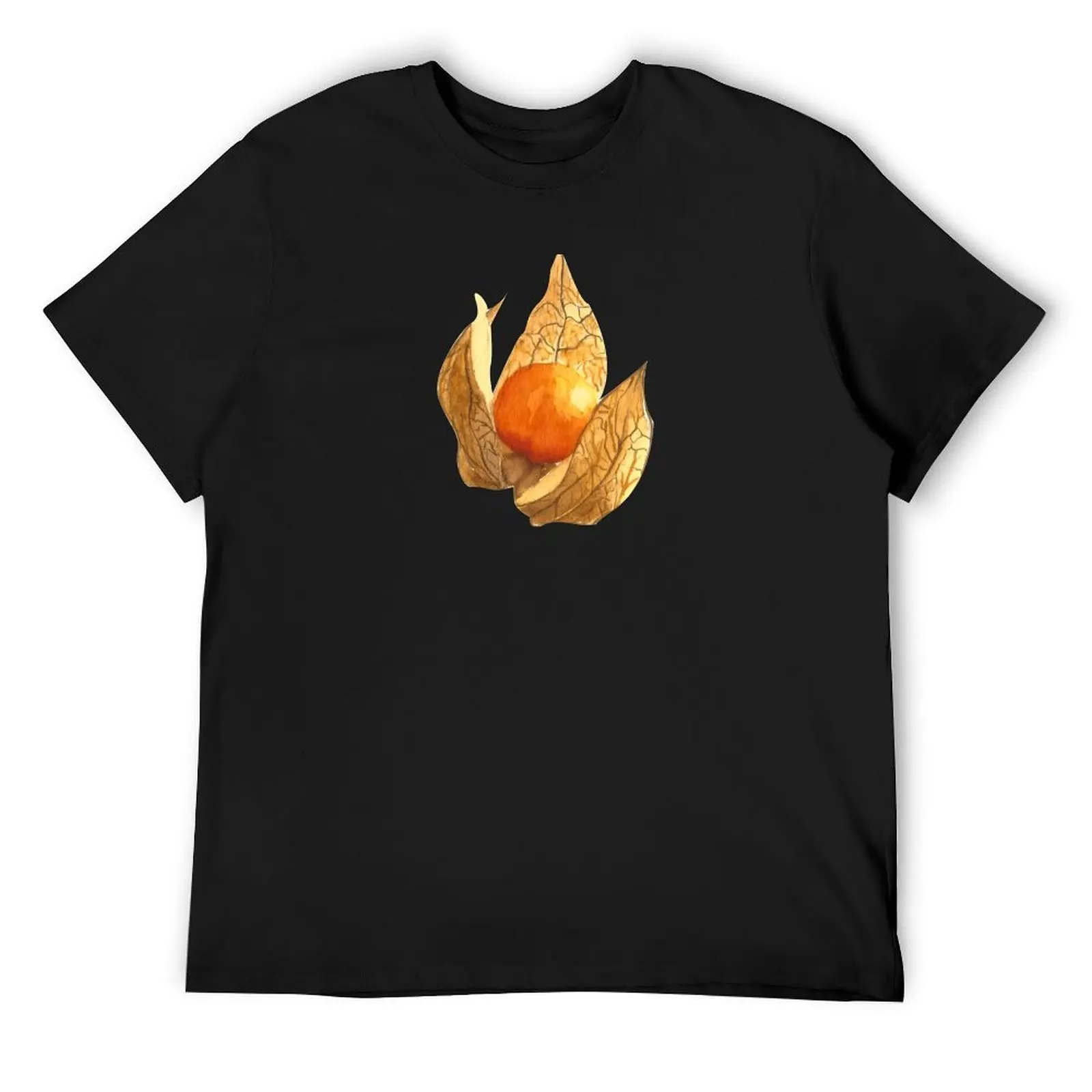 

watercolor Cape golden berry fruit T-Shirt heavyweights blanks valentines clothes t shirts for men cotton