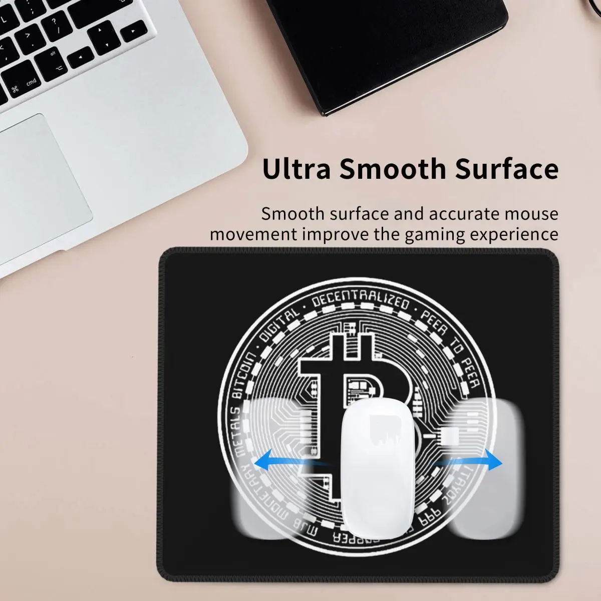 Bitcoin BTC Crypto Currency (6) Mouse Pad Computer Keyboard Mouse Mat Gamer Laptop Desk Mat Office Accessories Table Mats
