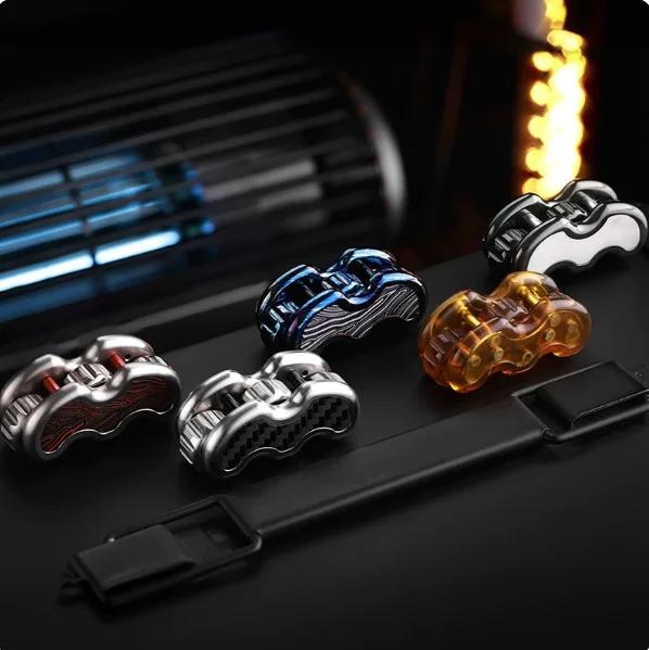 Metal Fidget Spinner Rogue Magnetic Section Mechanical Push Slider EDC Anti Stress Juguete Para ADHD Adultos Portable