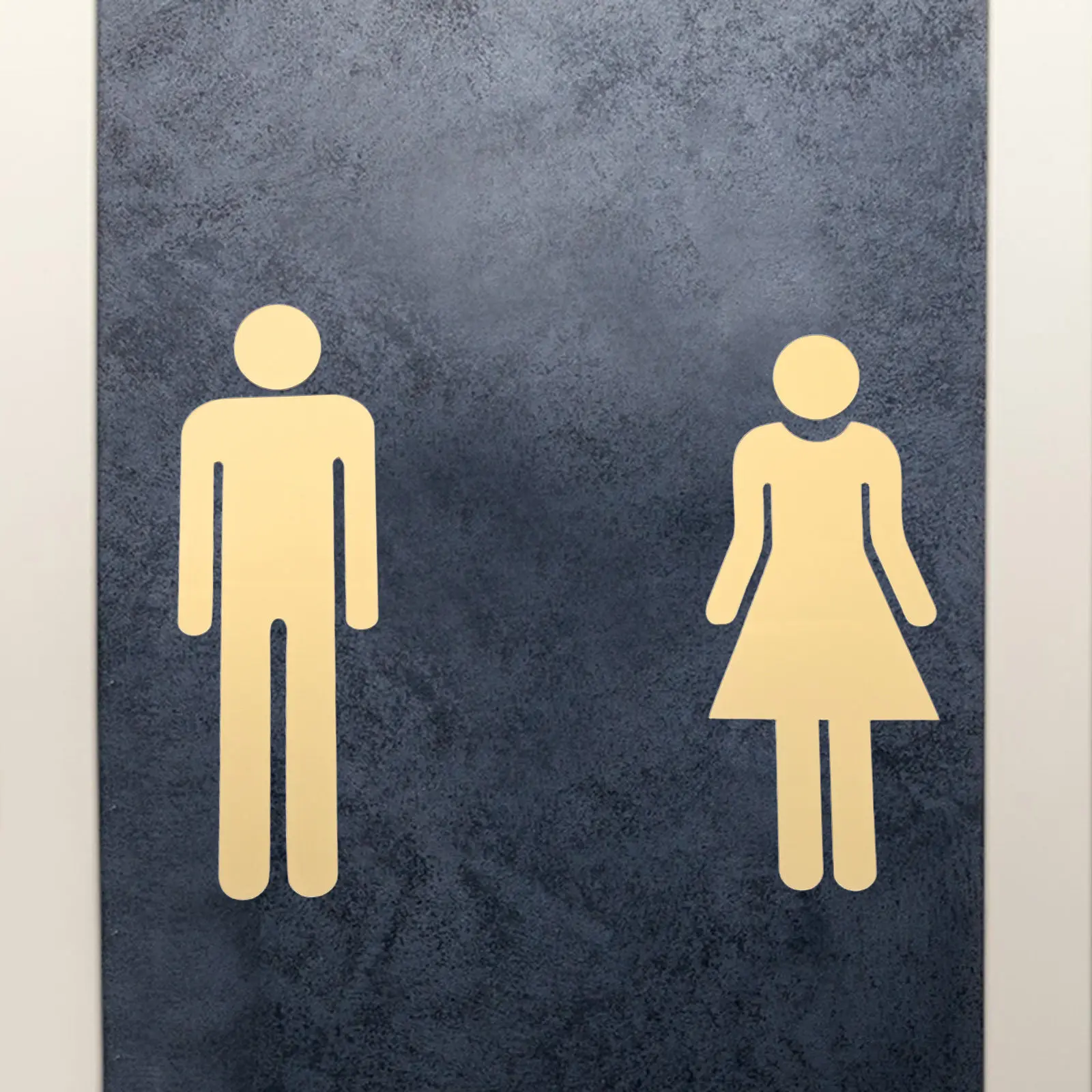 

Пара золотых акриловых табличек для туалета, самоклеящиеся, для мужчин и женщин, для дома, отеля, торгового центра, бизнеса, элегантные указатели для санузлов