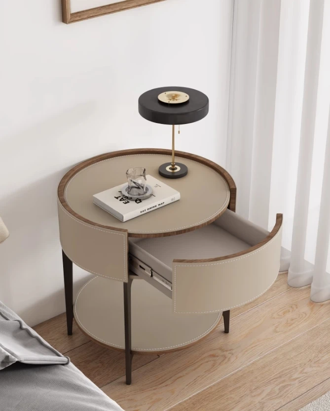 Unique Design Bedside Table Modern Aesthetic Italian Luxury Style Nightstands Drawers Storage Mesita De Noche Bedroom Furniture