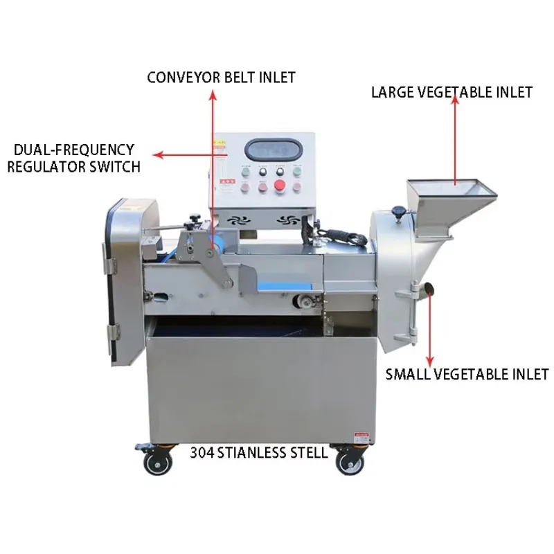 High-quality potatoes, lemons, carrots, various sizes, stainless steel blades, fruit and vegetable cutting machine