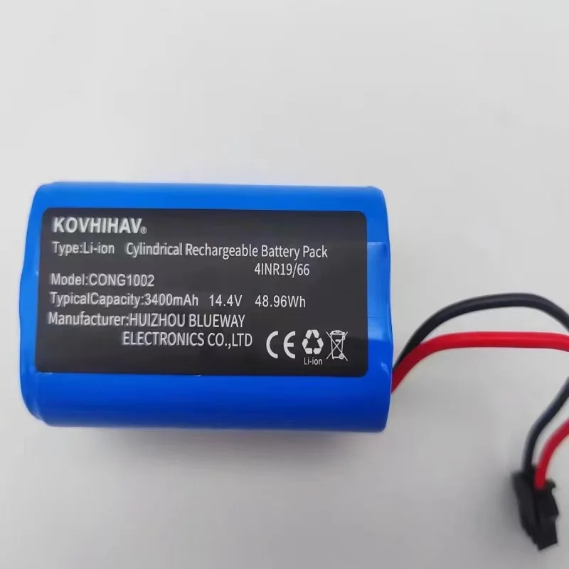 Replacement Battery for CECOTEC  CONGA 1090, Conga 1099, CONGA 1190, Conga 1790, Conga 1990, Conga 2290 Ultra  14.4V/3400mAh