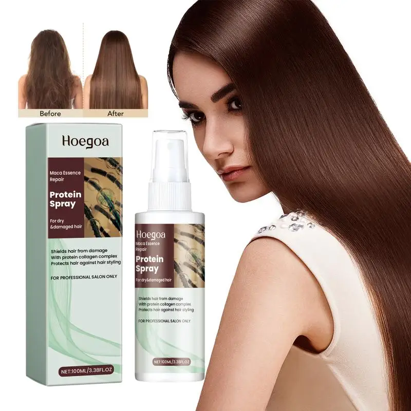 

Hoegoa Protein Spray, Moisturize Dry Hair Tail Dry Fragrance Strong And Smooth Hair Care