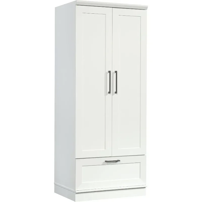 HomePlus Bedroom Armoire Wardrobe Closet Clothes Storage with Hanging Rail, Pantry Storage Cabinet with Stora0ge Drawer