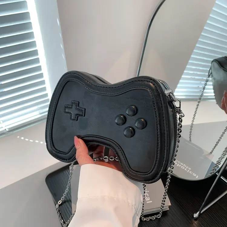 

2025 Creative Game Console Bag Cute Mini Shoulder Purse with Chain Playful Handle Crossbody Unique Womens Handbag