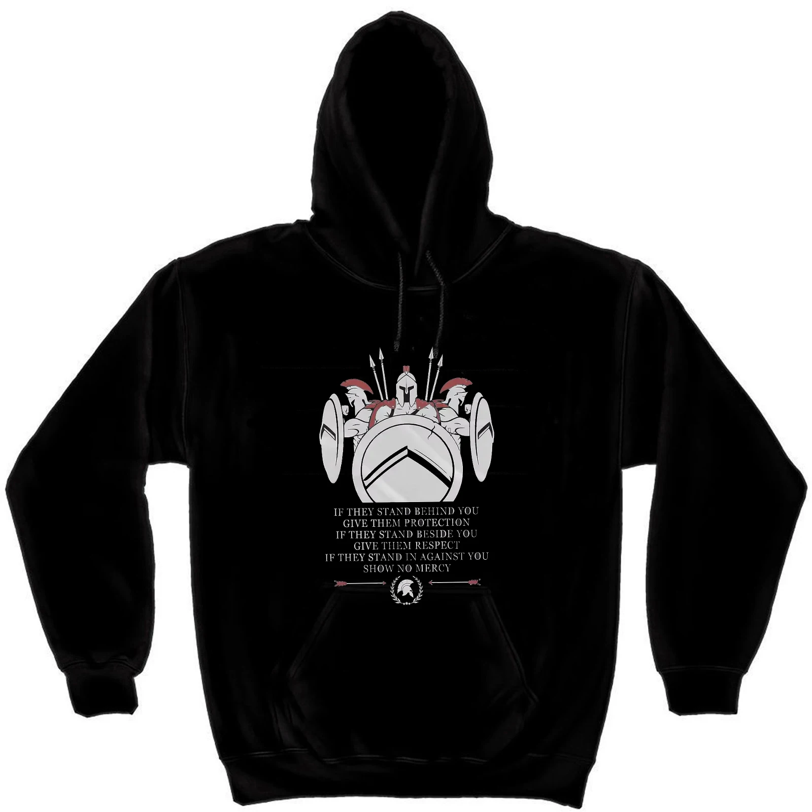 

Spartan Law Text Sparta Warrior Pullover Hoodie New Comfortable Cotton Casual Mens Sweatshirts Fashion Streetwear