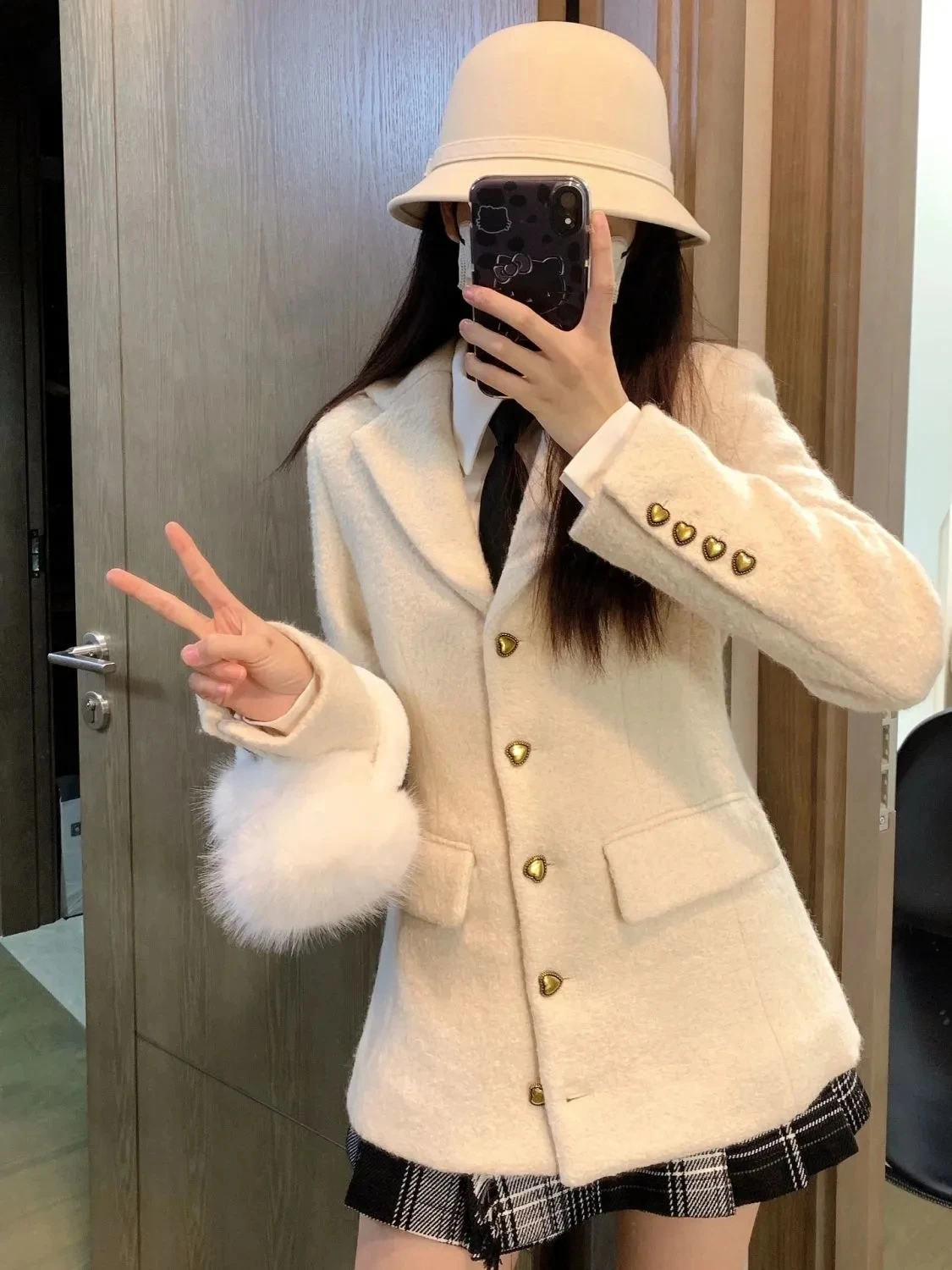 

Sweet Tweed Blazer for Women 2023 Winter Design with Waist-Cinching Details for A Sophisticated and Modern Look High Quality