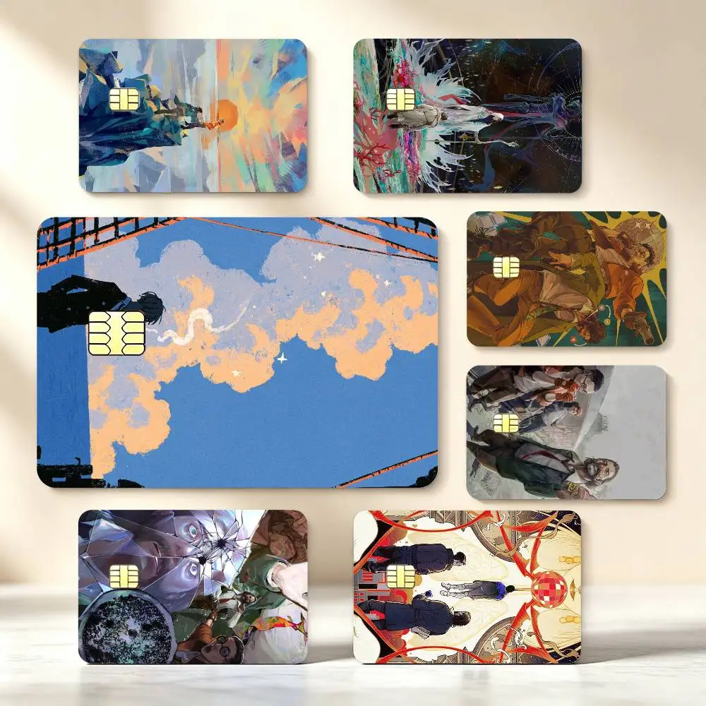 G-Gritty Noir Disco E-Elysium Detective Game High‑Def Game Chip Decals Credit Card Tiny Waterproof Vinyl Decor Practical Present