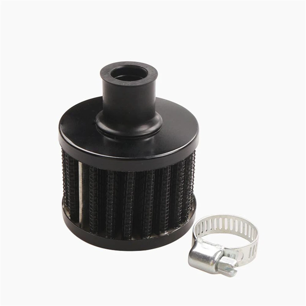 

12mm Motorcycle Air Filter Cold Air Intake Filter Breather Turbo Vent Universal Car Air Intake Filters Cleaner Black