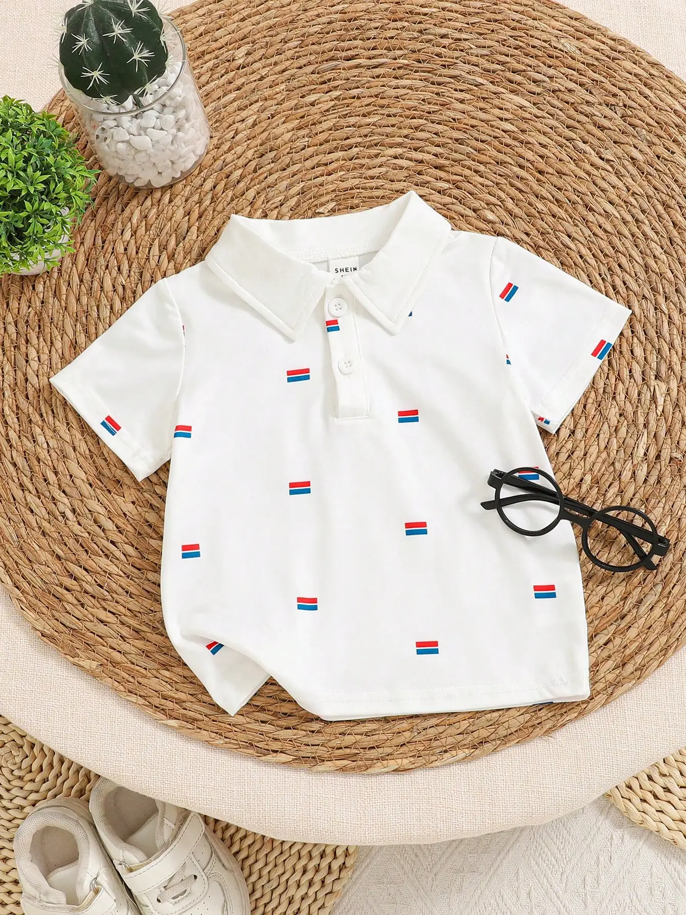 تي شيرت للأولاد، قميص بولو صيفي للأطفال بأكمام قصيرة، تي شيرت للأطفال على الطراز الكوري، طية صدر السترة البيضاء، رائع وعصري