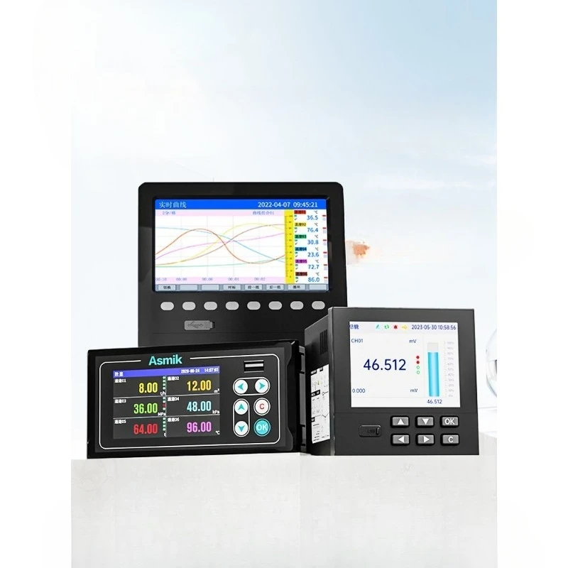 Paperless recorder industrial-grade multi-channel temperature inspector current voltage pressure monitoring data curve