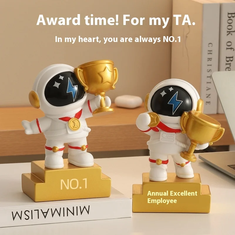 

Custom Champion Astronaut Creative Trophy Ornament Decoration Outstanding Employee Award Graduation Ceremony Souvenir Collectib