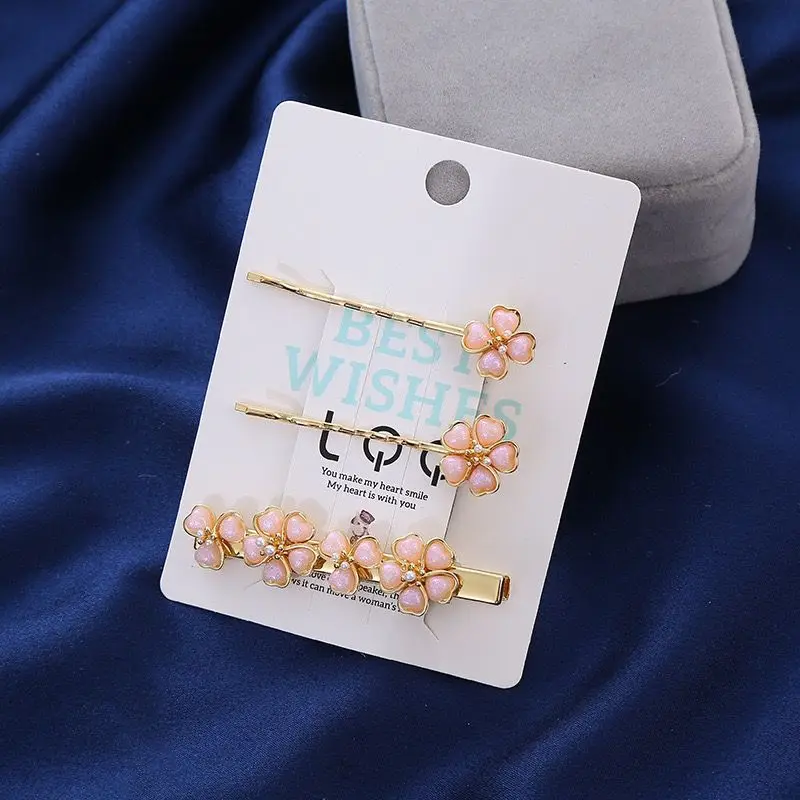 TV Series When Life Gives You Tangerines Lee Ji Eun Cosplay Hairpin Girl IU Cherry Blossom Headwear Sweet Hair Clip Accessories