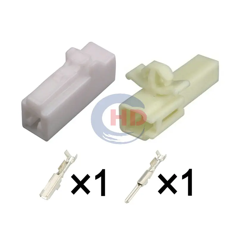 

1-20 sets 1pin auto wiring harness plug cable electric plug connector 7282-1012 7283-1010