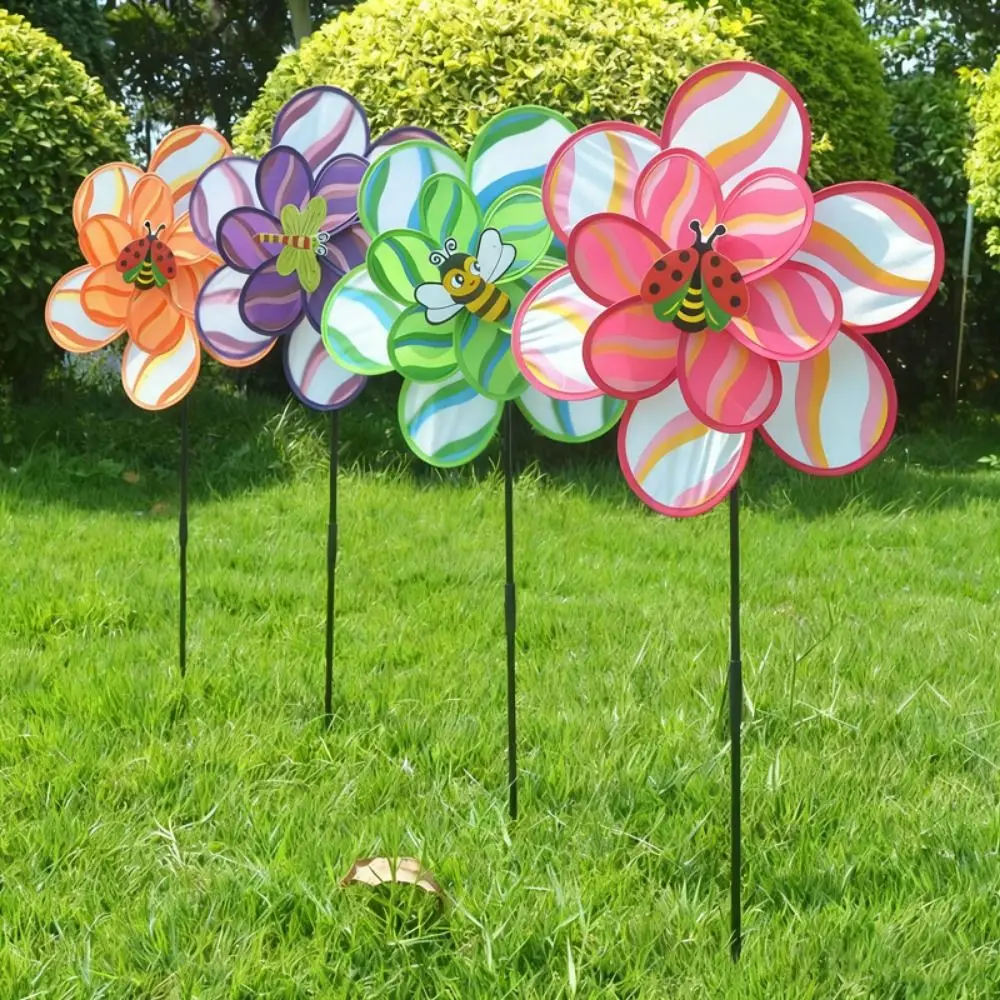 กังหันดอกทานตะวันหลายแบบ วัสดุ PVC ขนาดเส้นผ่านศูนย์กลาง 28~38 ซม. แบบตั้งพื้น หมุนได้