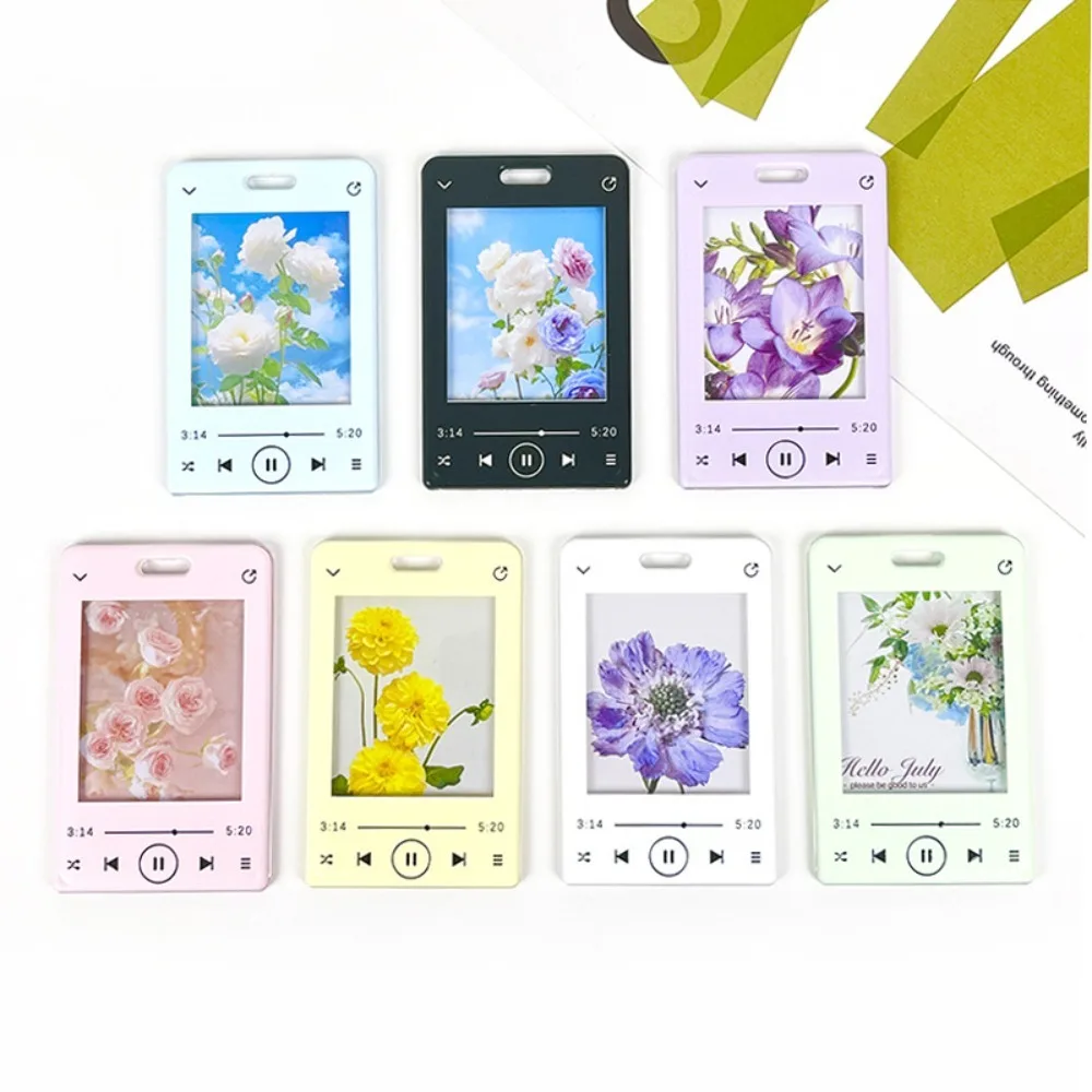 Transparent Card Holder Card Protective Photo Display Card Protector Student Supplies Acrylic Pendant Keychain Students