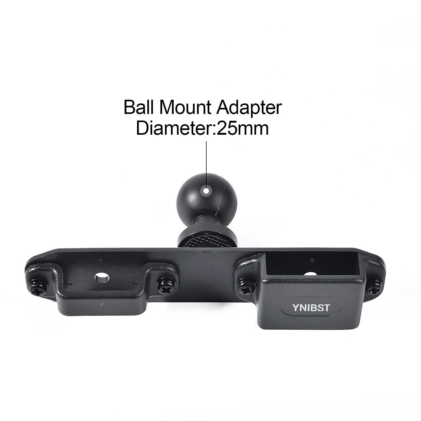 ユニバーサル無線マイクブラケット、トランシーバーバッククリップマウント、25mm 1インチボールアダプター付き、RAMマウントBサイズダブルソケットアーム用