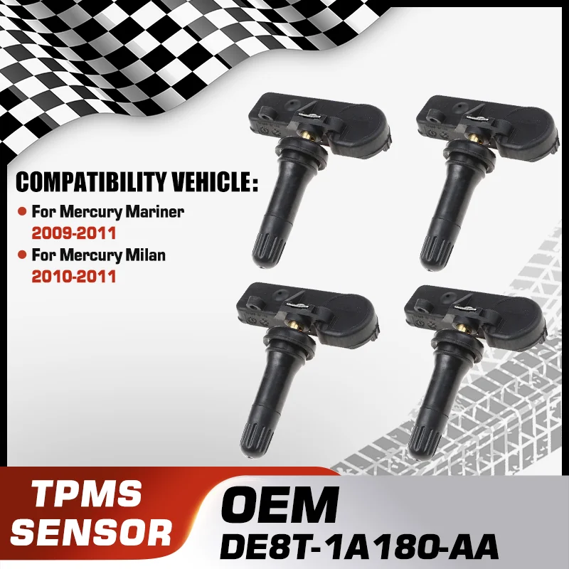 

TPMS Tire Pressure Sensor Monitoring System For Mercury Mariner 2009-2011 Mercury Milan 2010-2011 DE8T-1A180-AA CM5T-1A180-AA