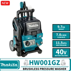 Makita-コードレス圧力機,洗浄ツール,40vリチウム電池,hw001gz