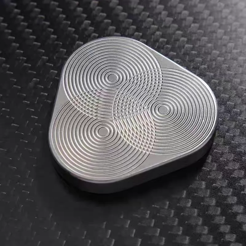 Driehoek Fidget Slider Volwassen EDC Metalen Fidget Speelgoed ADHD Hand Spinner Magnetische Push Slider Angst Stress Volwassen Geschenken