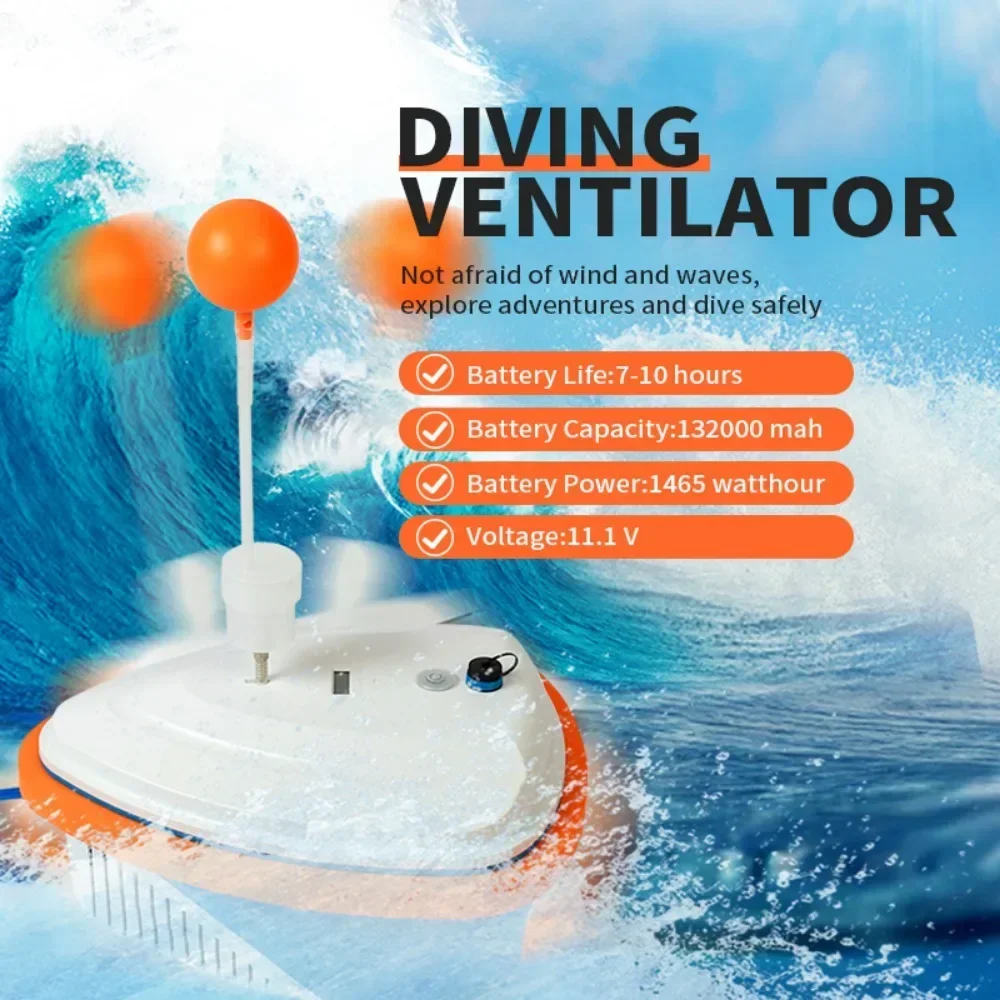 2024 New Diving Ventilator Portable for Dual Users Underwater Scuba 7-10hours Deep 15 Meters Float Diving Device Rescue Fishing